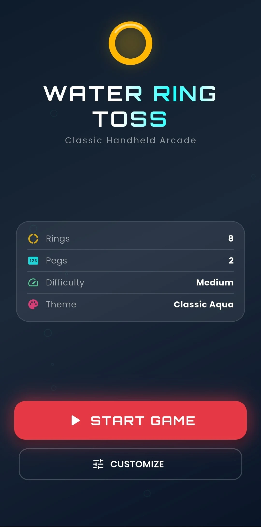 Water Ring Toss: Retro Game screenshot